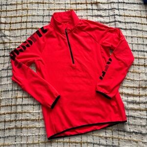 Reebok neon orange stretch 1/4 zip up CrossFit women’s Pullover M
